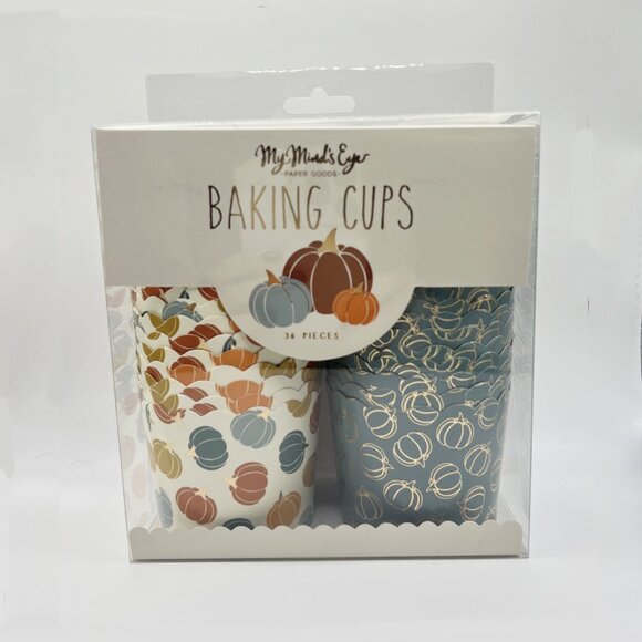 NEW My Minds Eye Pumpkin Patch Baking Cups - 36 Count, Gold/Multi - Picture 1 of 4